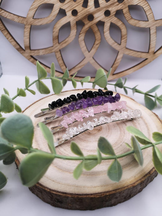 Kristallhaarspangen in verschiedenen Sorten