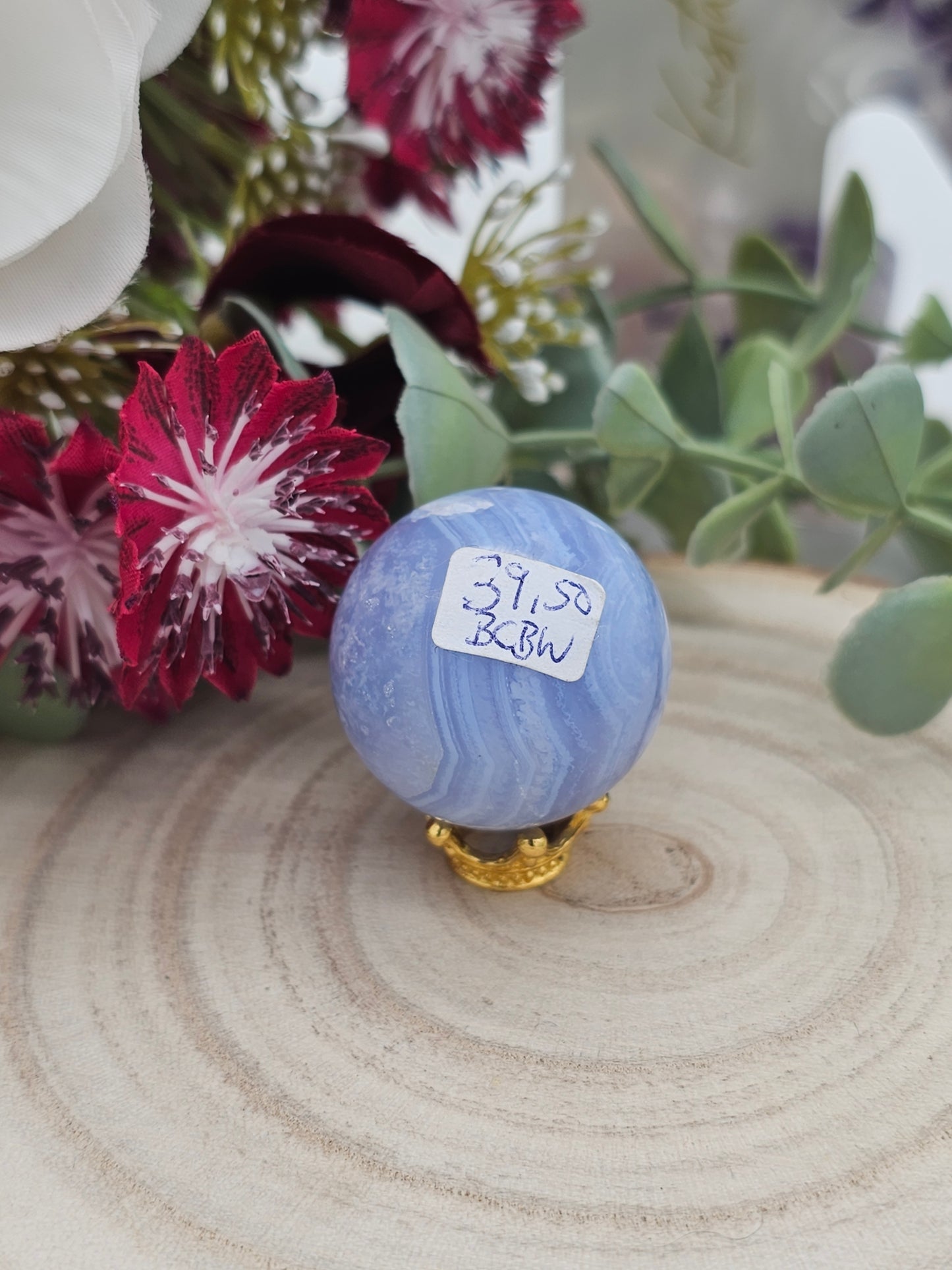 Blaue Chalcedon Kugel