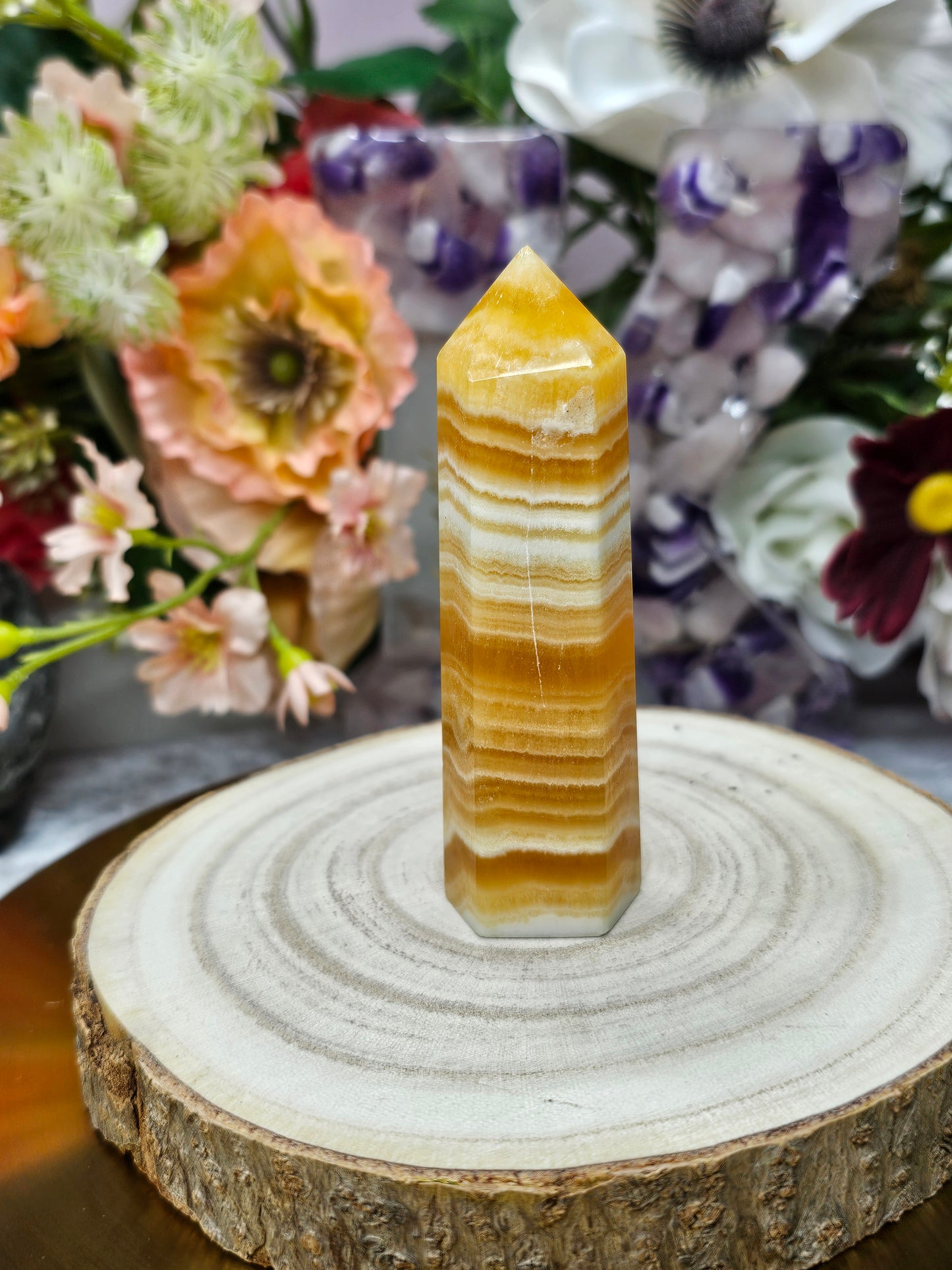 Orangencalcit Turm bware