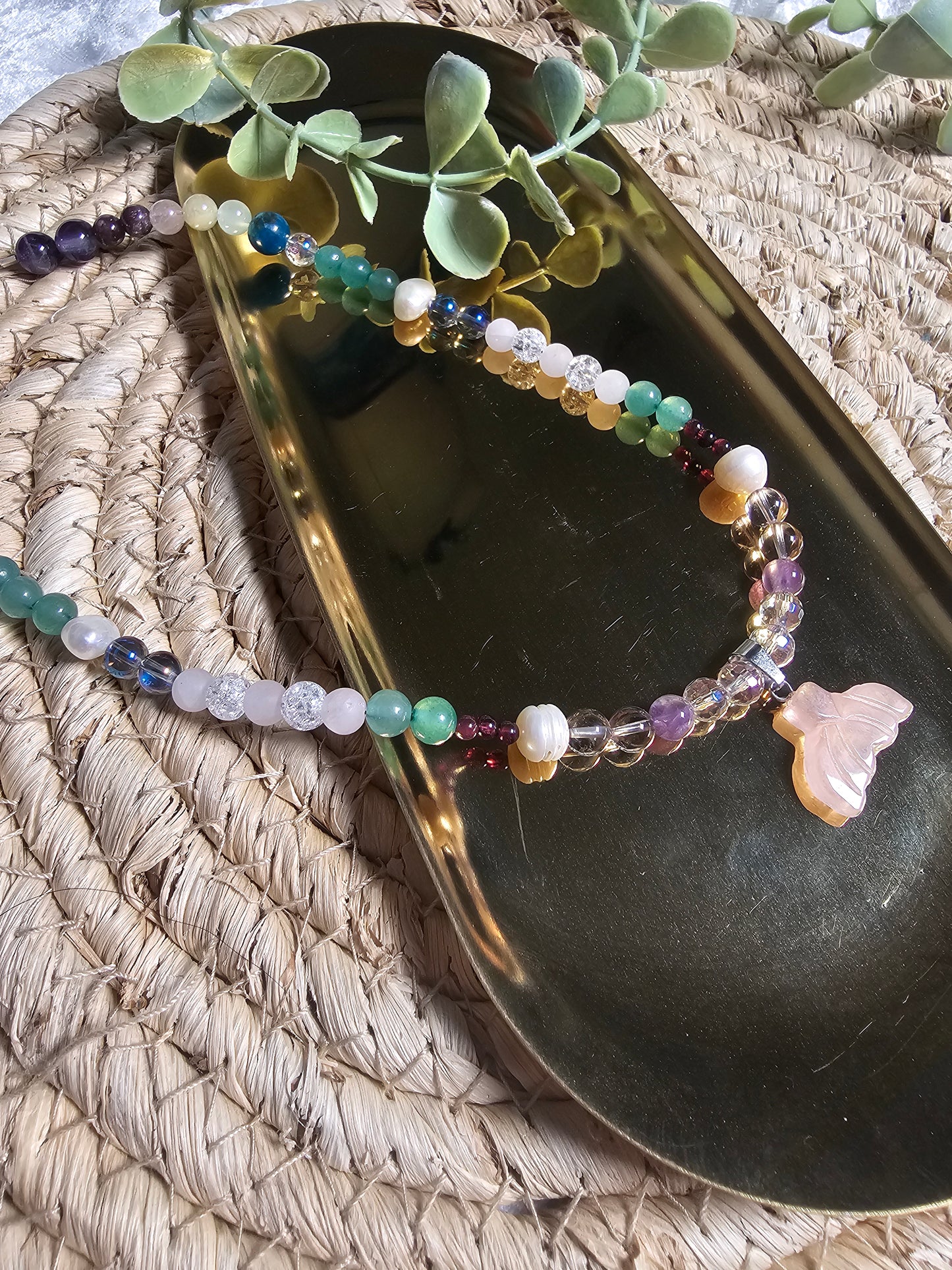 Mermaid Rosenquarz Kette