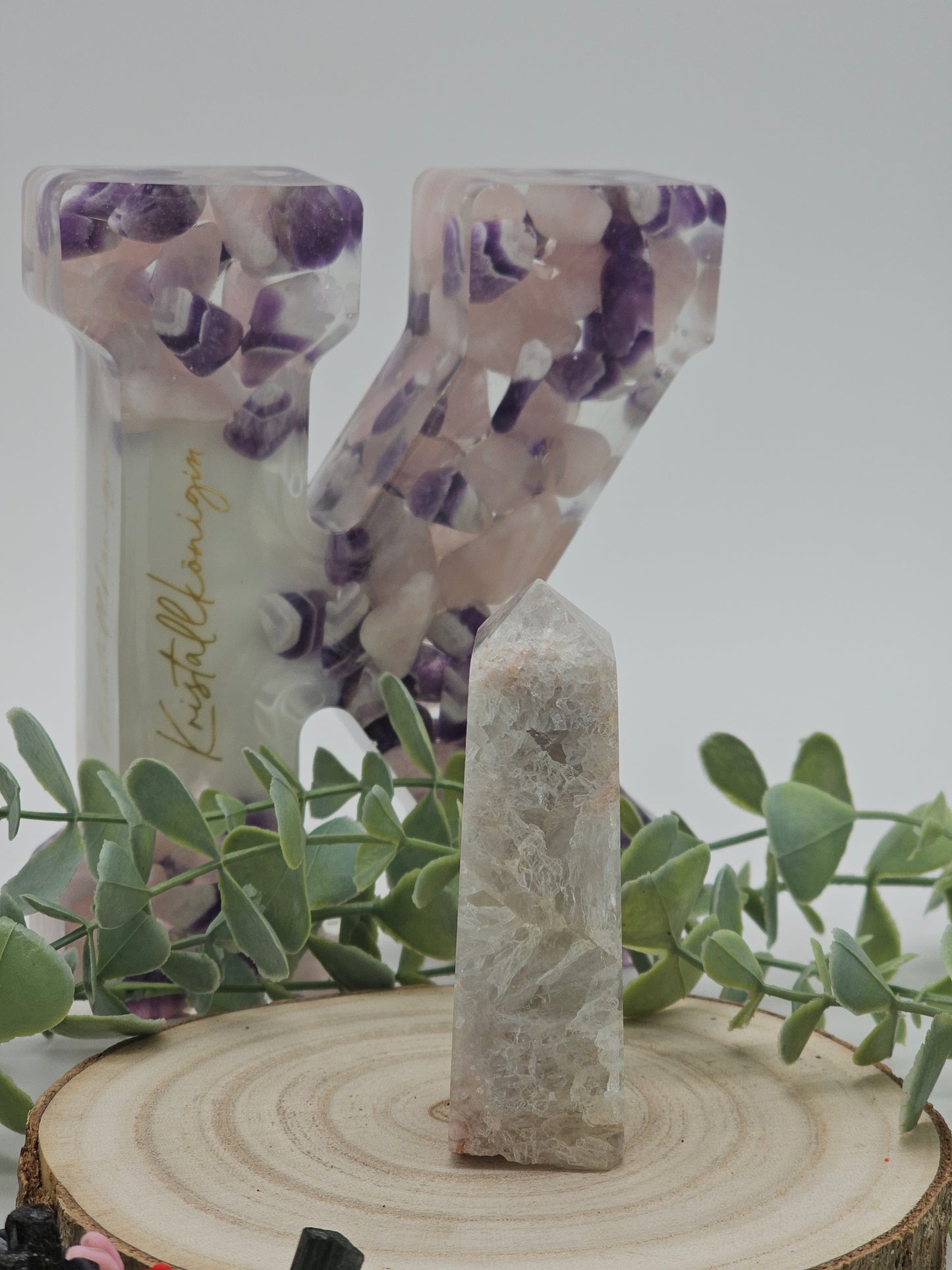 Blumenachat Grünquarz Turm
