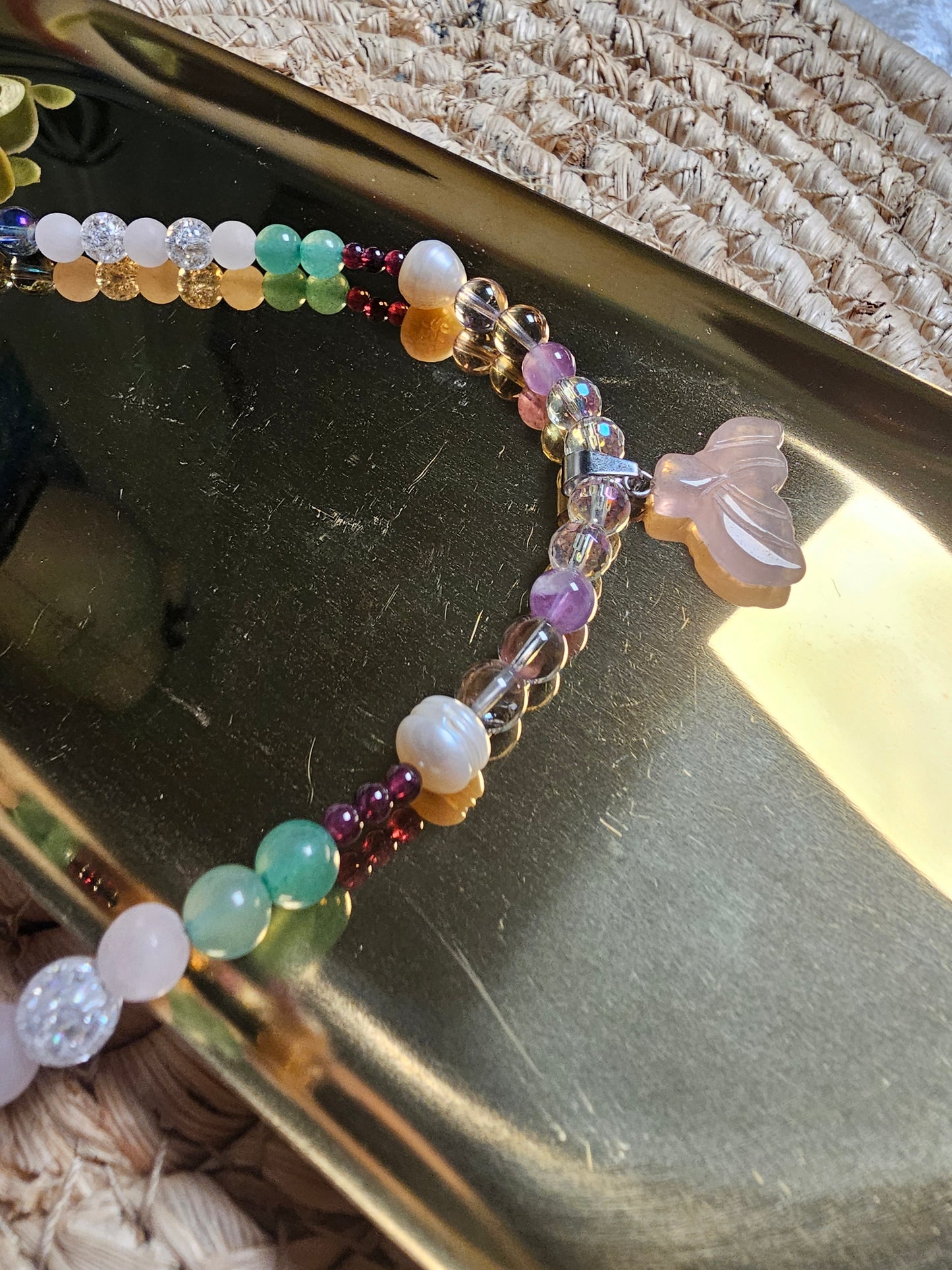 Mermaid Rosenquarz Kette