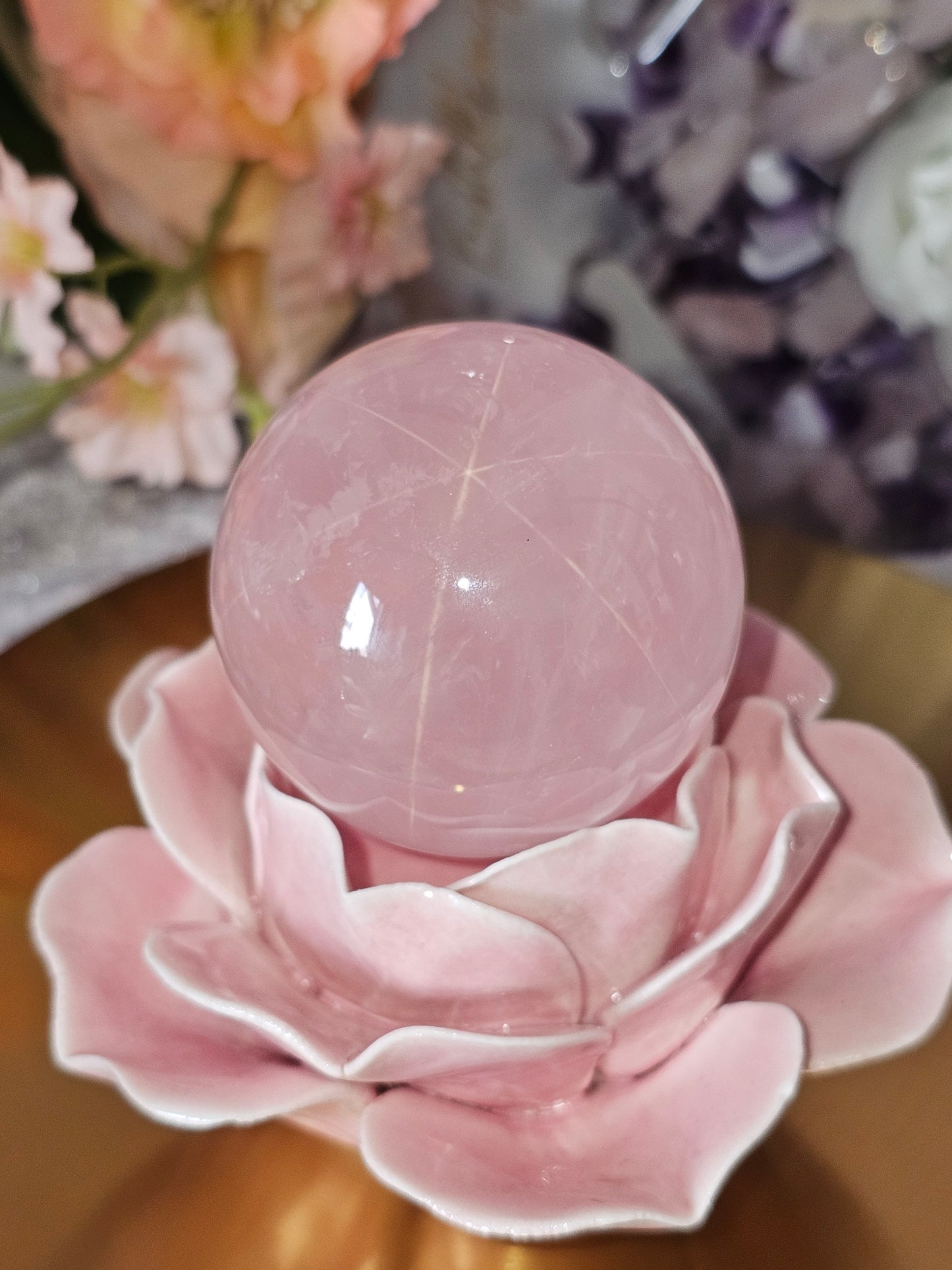 Rosenquarz Kugel 59,50rq