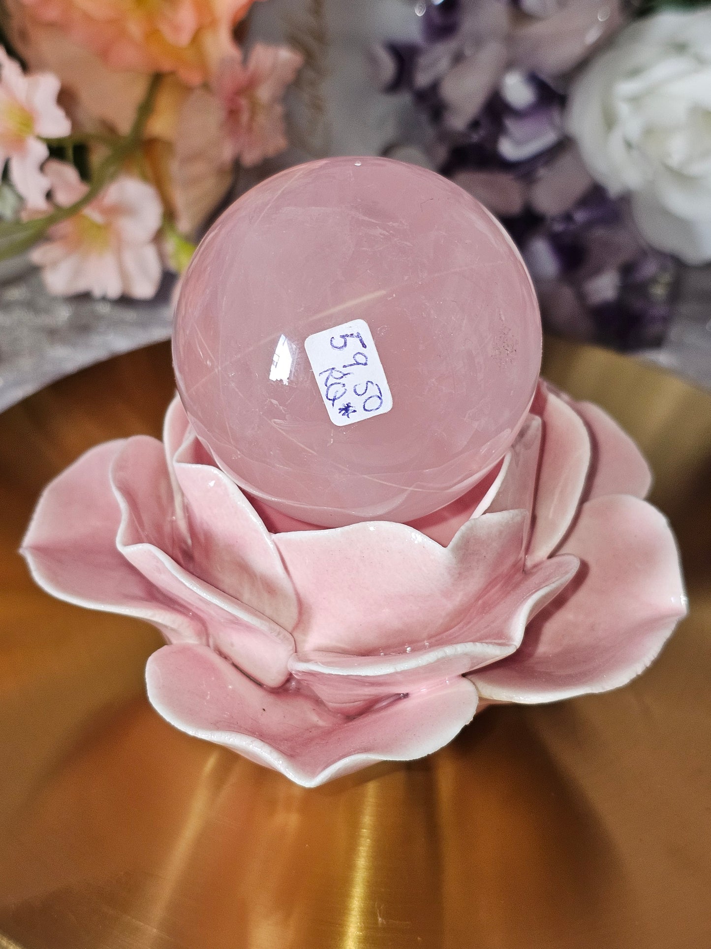 Rosenquarz Kugel 59,50rq