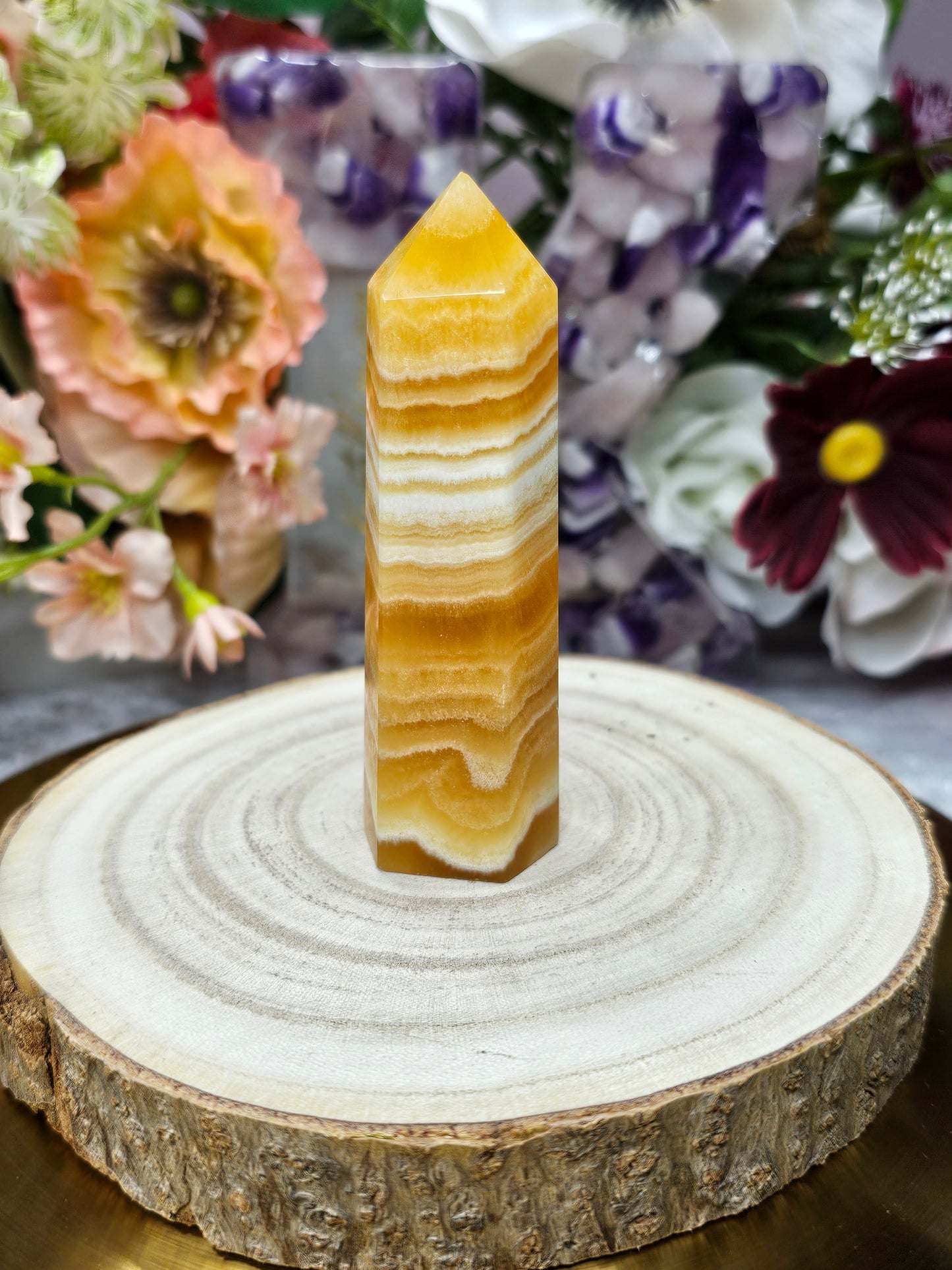 Orangencalcit Turm bware