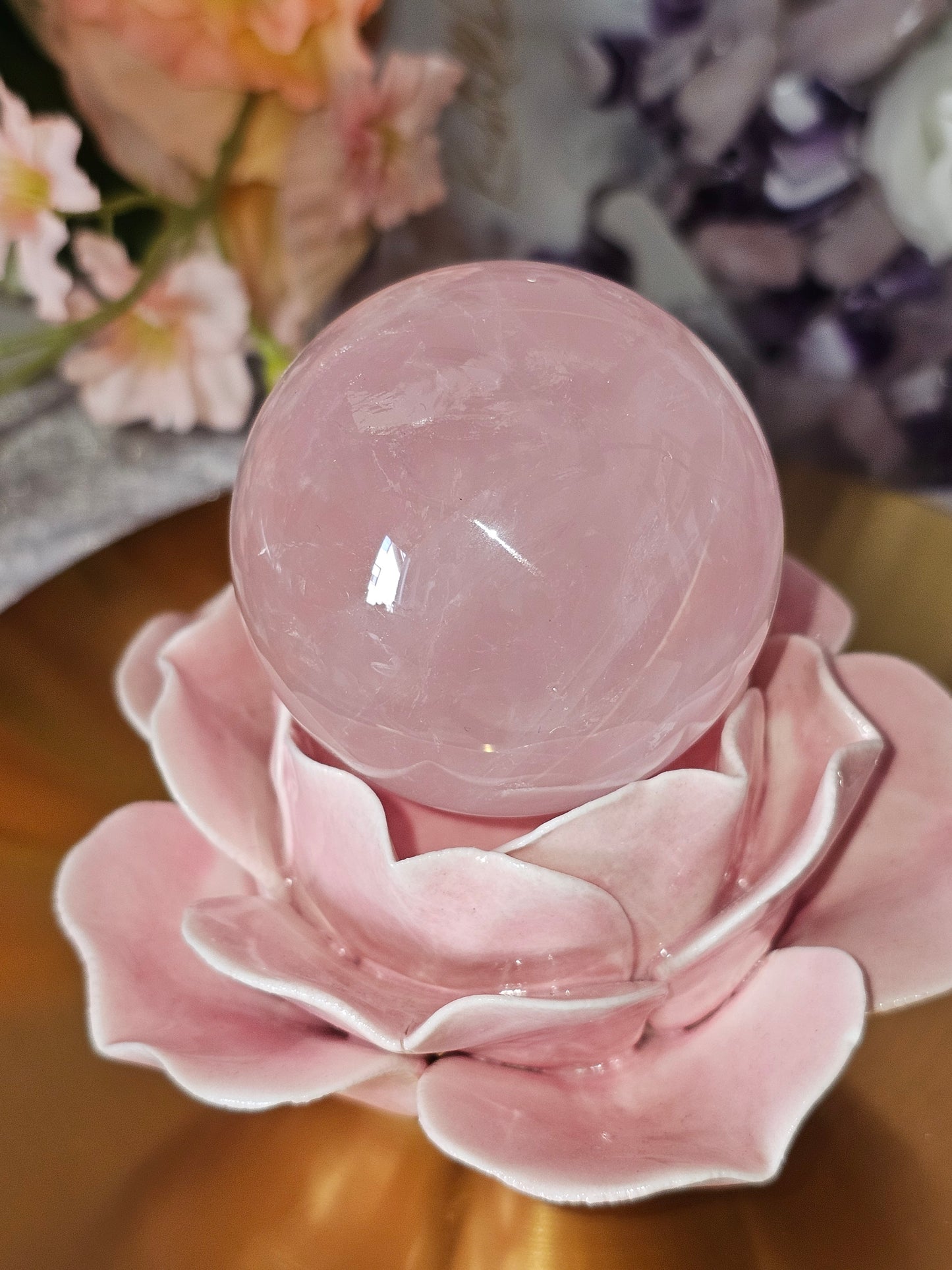 Rosenquarz Kugel 59,50rq