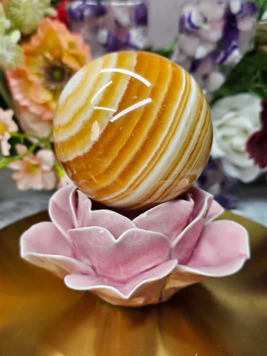 orangen Calcit Kugel 45oc