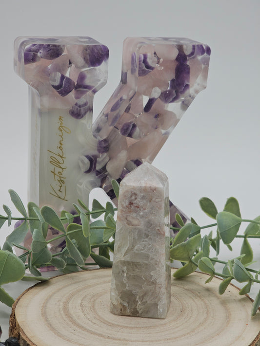 Blumenachat Grünquarz Turm