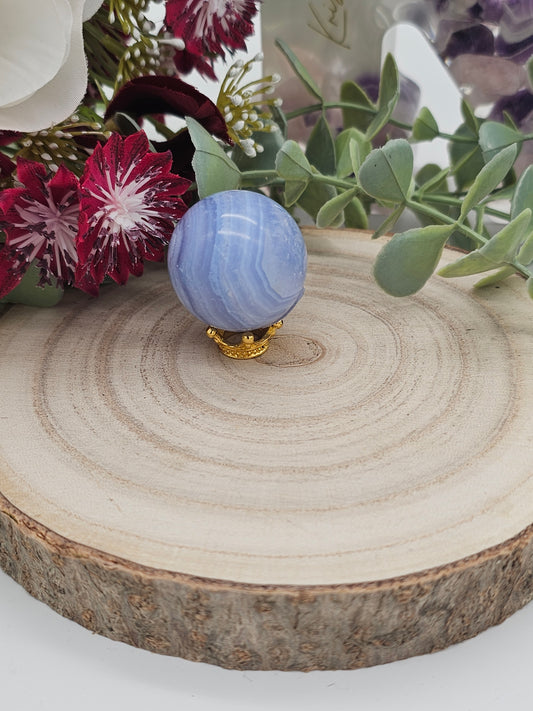 Blaue Chalcedon Kugel
